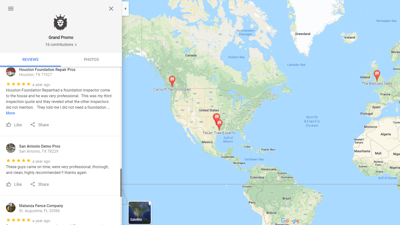 Fake Google Reviews on Google Maps across the world