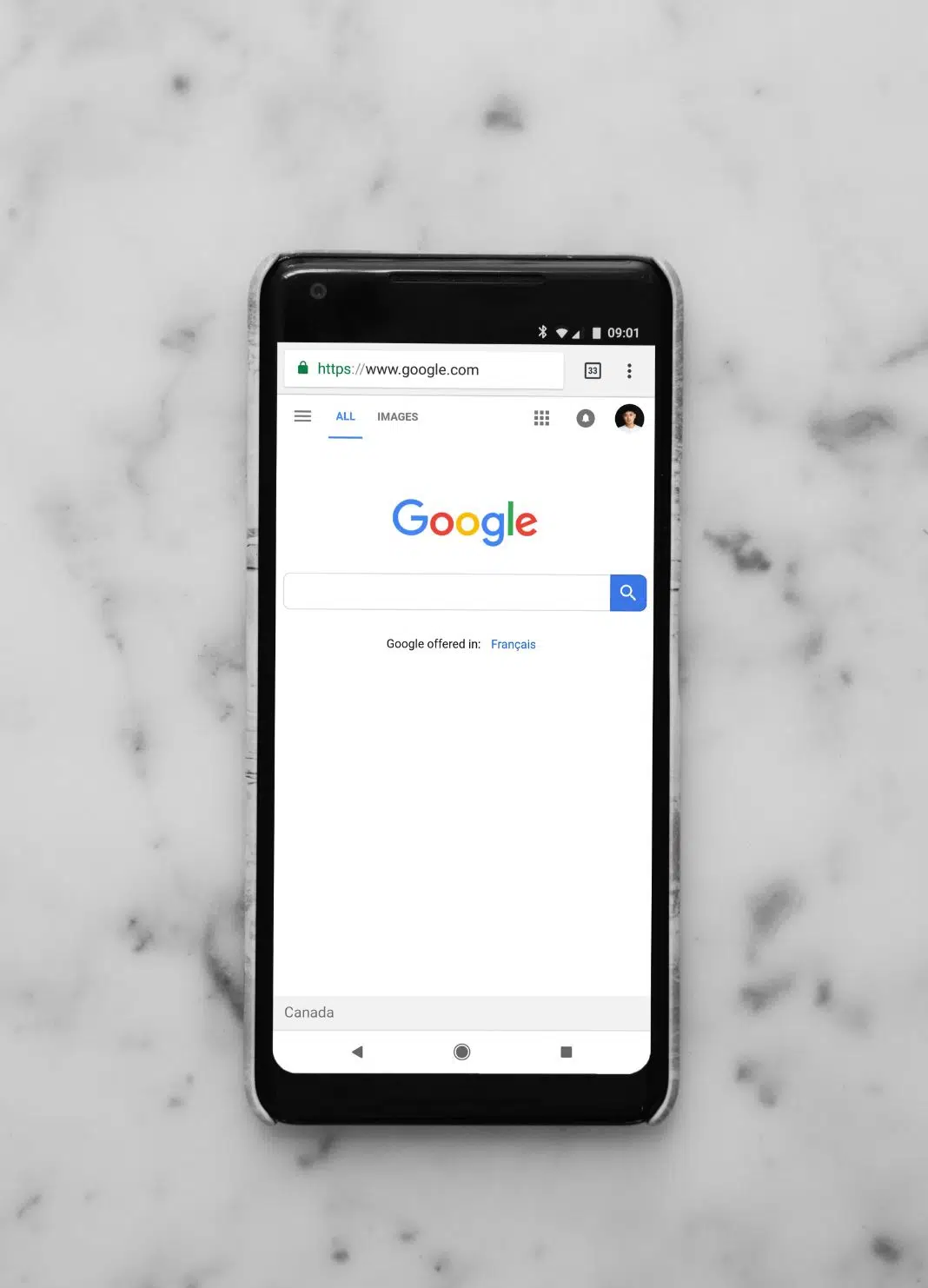 Doing google searches on mobile
