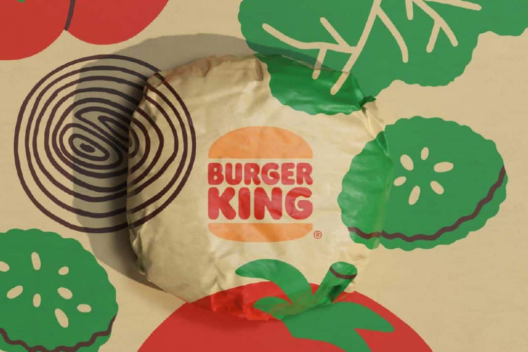 Burger King burger wrapped up