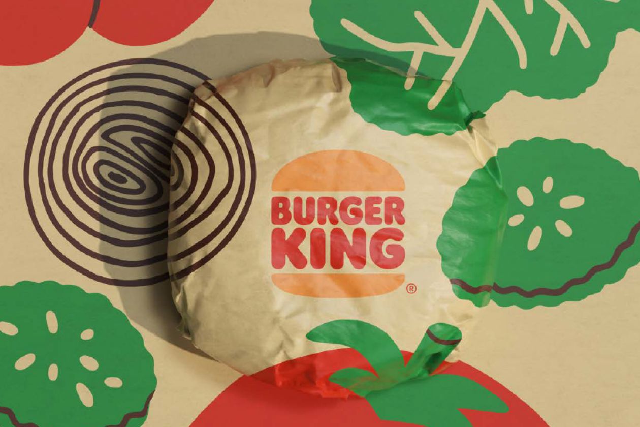 Burger King burger on background