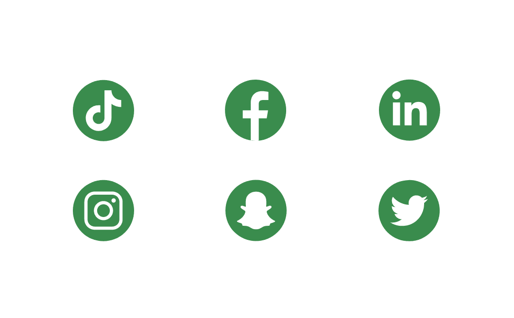 Social media icons in a grid format