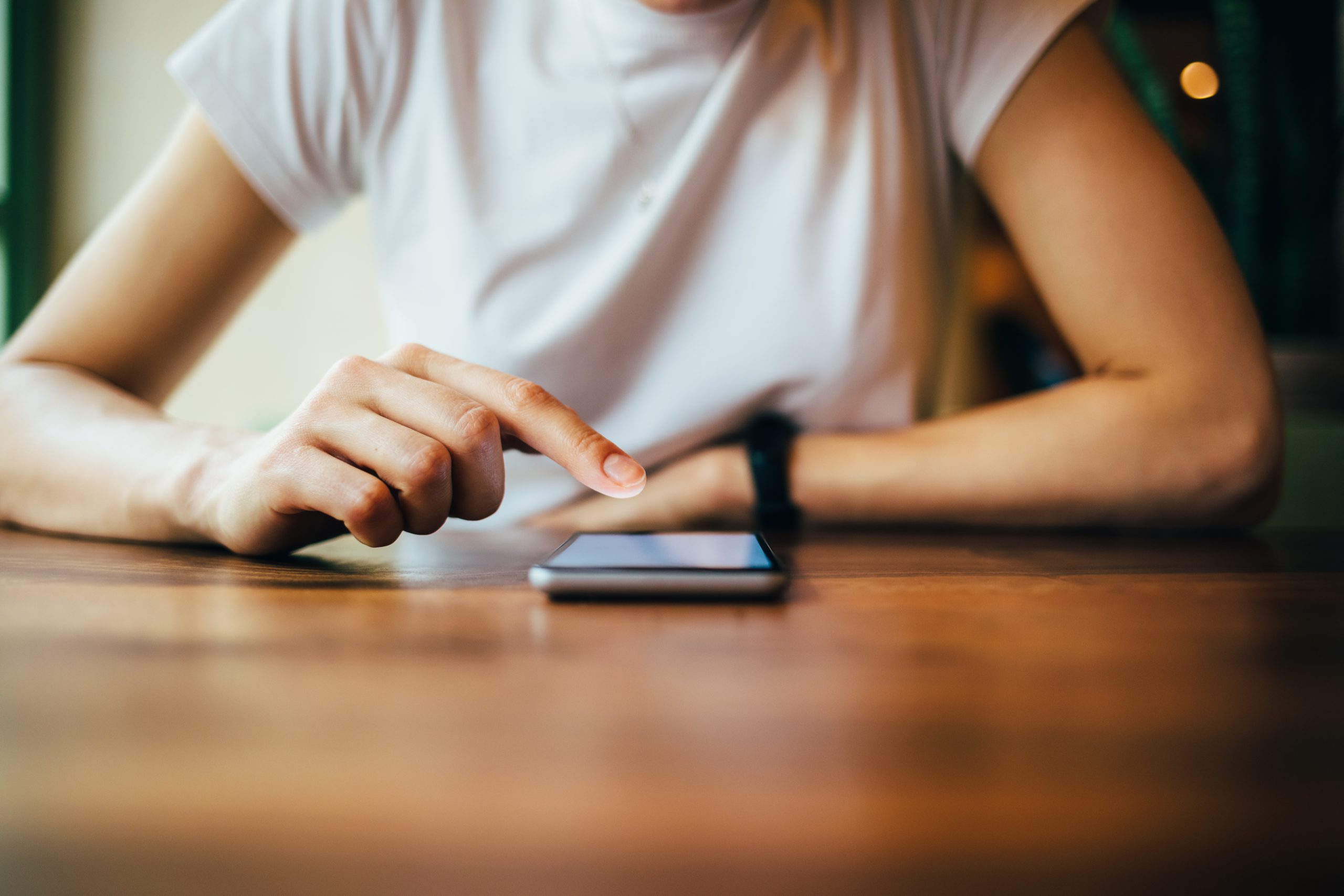 Woman using phone