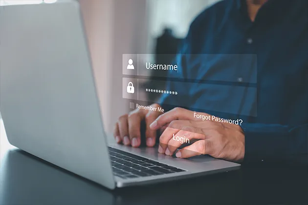 attempting to log in into a computer