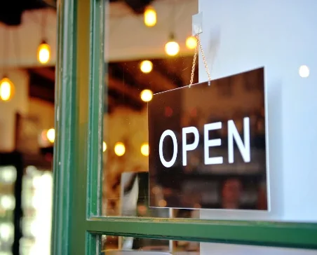 Business open sign