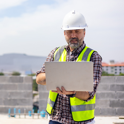 technician using a computer