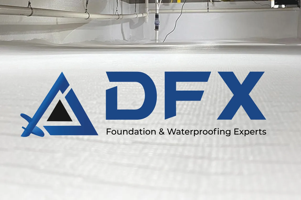DFX logo on an encapsulated crawl space