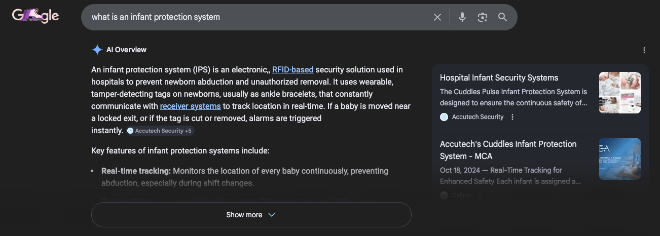 AI overview of "What is infant protection system"