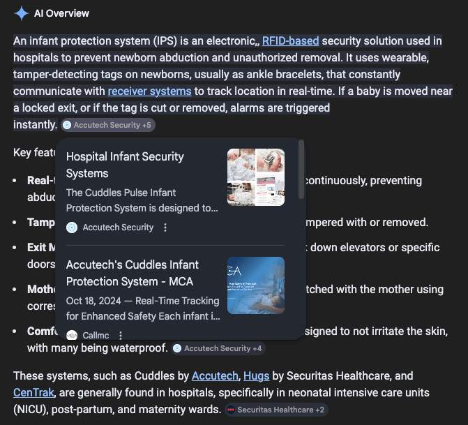 AI Overview of infant protection system
