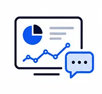 graphs on desktop icon