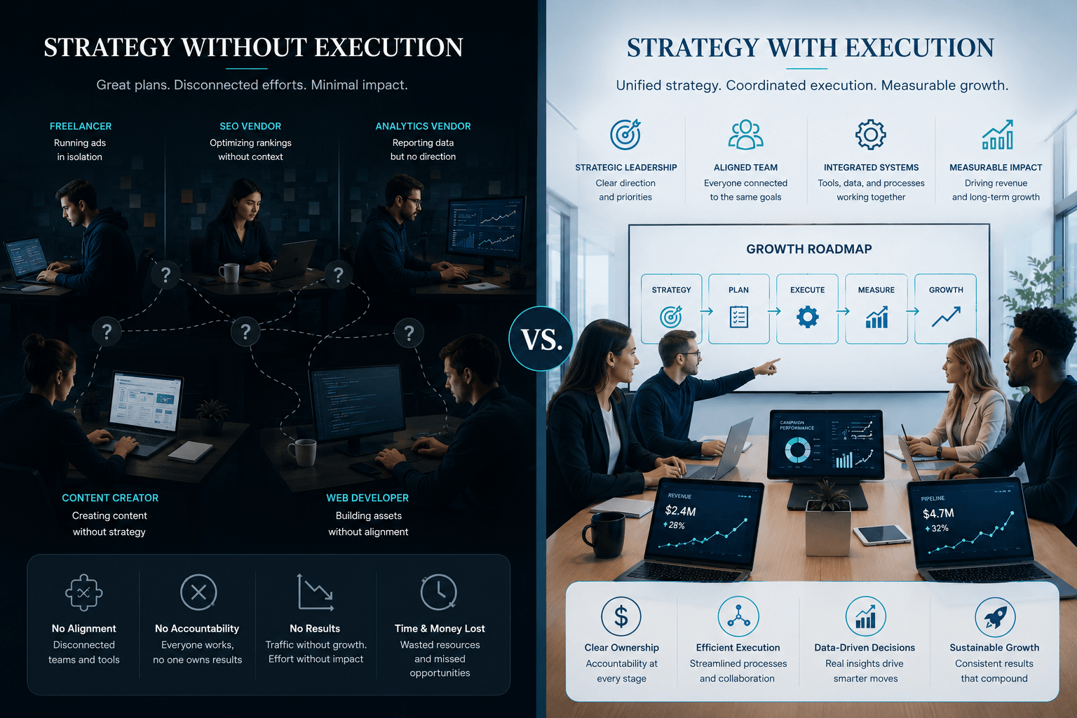 Strategy with & without execution