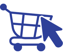 shopping cart with pointer icon