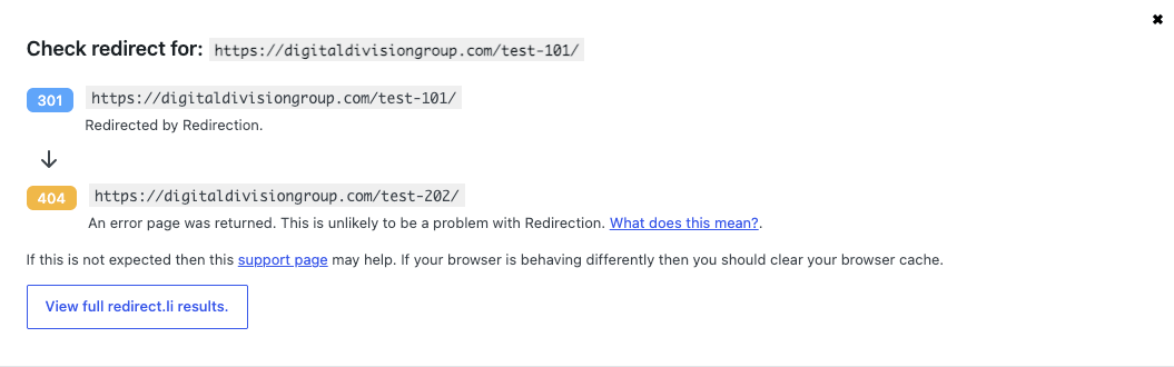 redirect error to 404