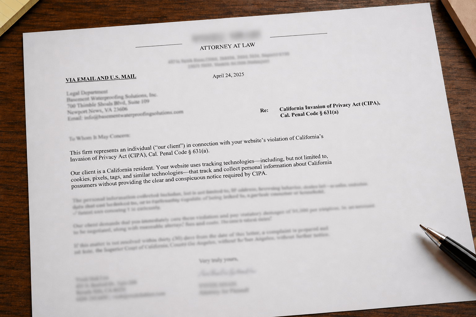 demand letter