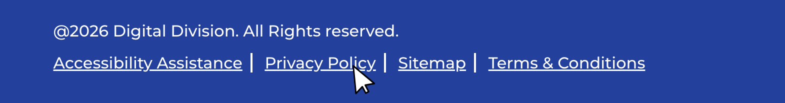 privacy policy on website